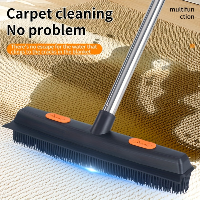 Rubber Broom Carpet Rake Pet Hair Remover Portable Detail Hair Removal Brush Pet Hair Removal Tool Suitable for Hair Carpet Hardwood Floor Tile Window