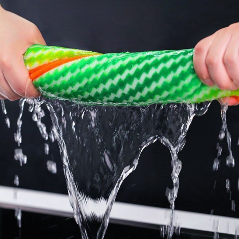 Soft Rainbow Cleaning Cloths, Absorbent Non-Greasy Kitchen Dishcloths, Lint Free, Suitable for Home Cleaning, Ideal for Kitchen, Bathroom, Car, Dish Towels, Kitchen Cleaning, Vibrant Colors, Car Towels, Durable Fabric, Multipurpose Towel