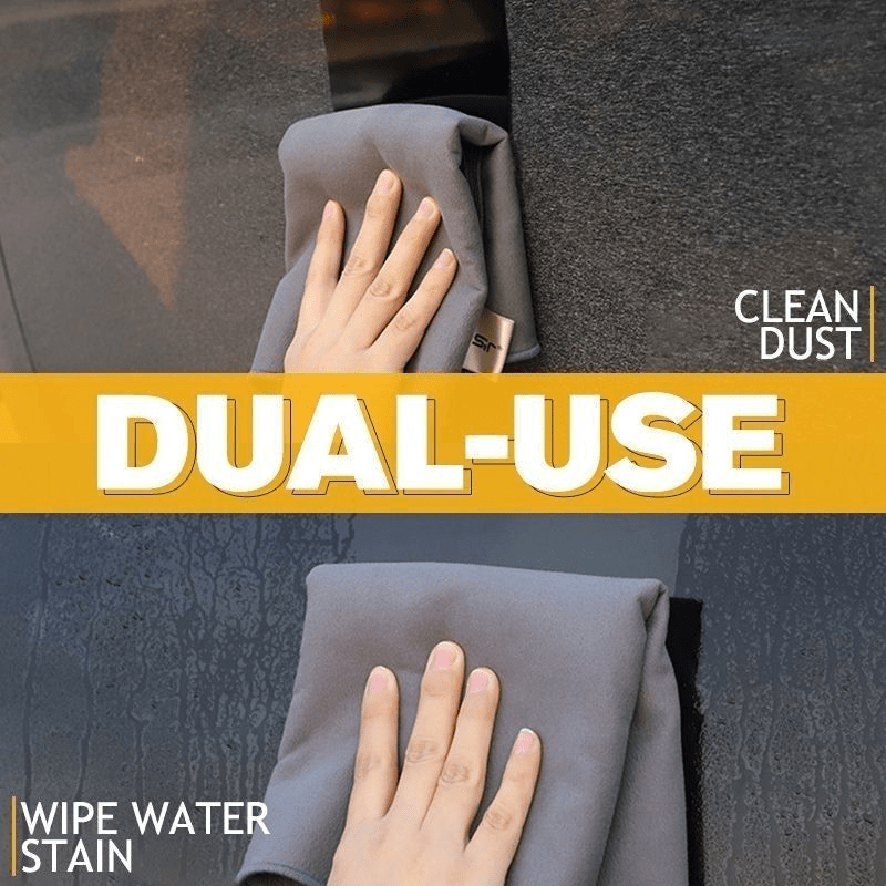 Double-Sided Suede & Coral Velvet Towel - Ultra-Absorbent, Lint-Free, Reusable for Paint, Glass & Mirrors (12x12\