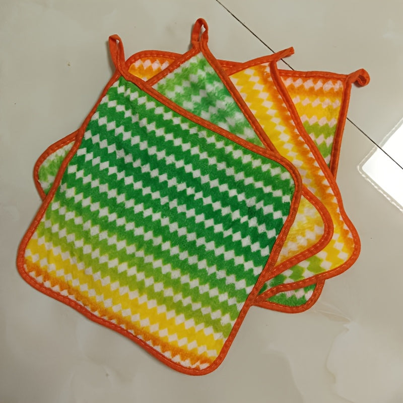 Soft Rainbow Cleaning Cloths, Absorbent Non-Greasy Kitchen Dishcloths, Lint Free, Suitable for Home Cleaning, Ideal for Kitchen, Bathroom, Car, Dish Towels, Kitchen Cleaning, Vibrant Colors, Car Towels, Durable Fabric, Multipurpose Towel