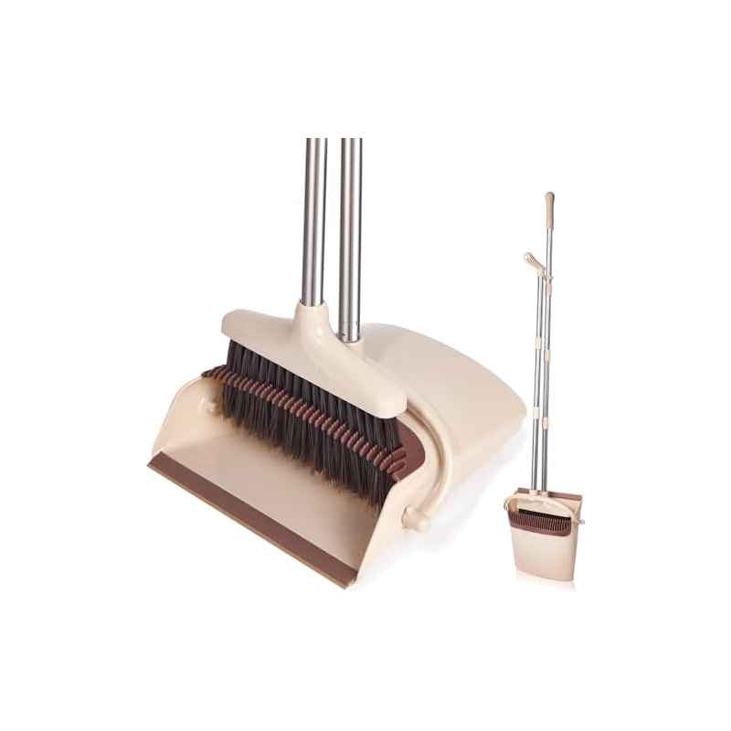 Multifunction Magic Broom for Hardwood Floors, Kitchen, Bathroom Tile | Long Handle, Adjustable Rubber Squeegee for Sweeping and Water Cleaning