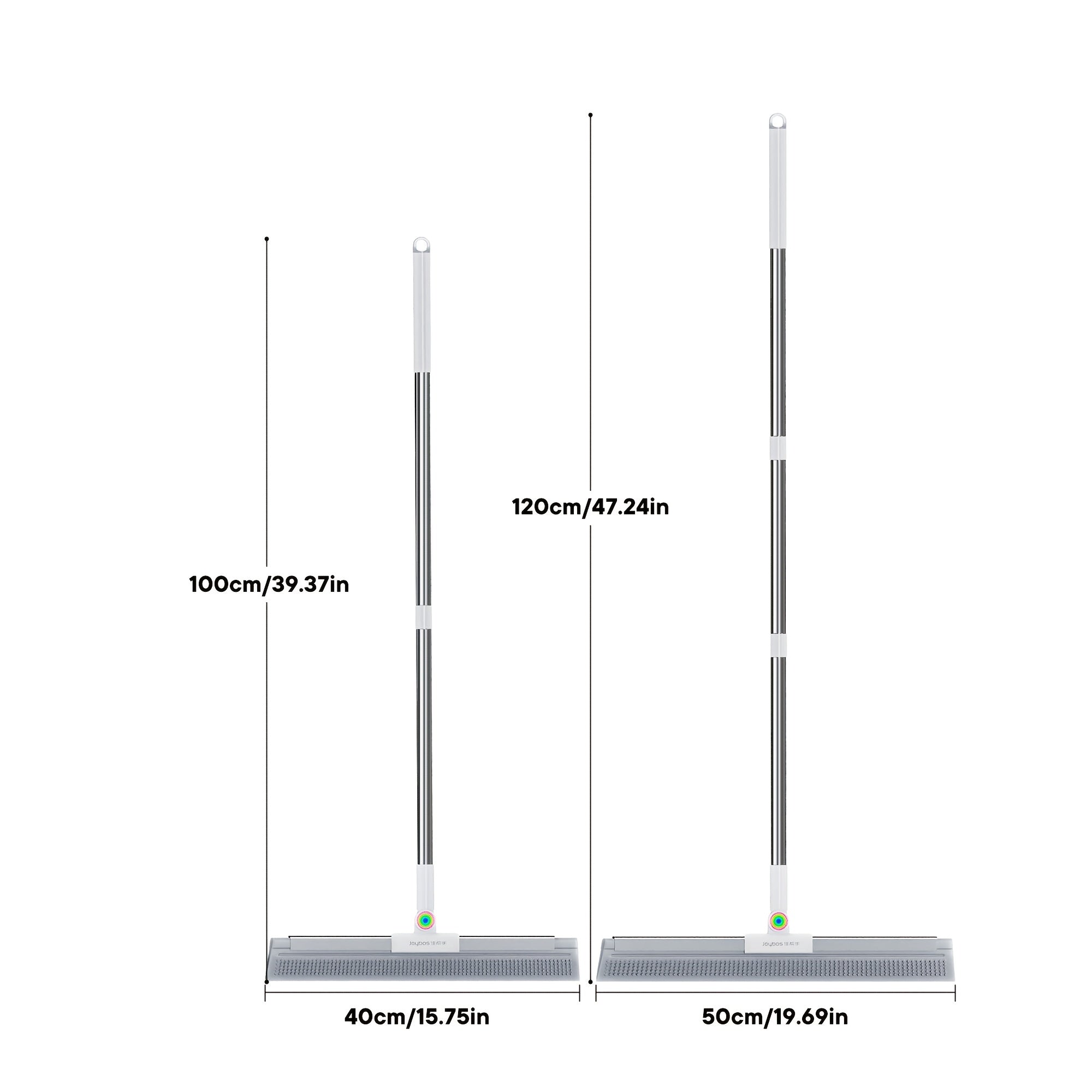 Joybos Heavy Duty Floor Squeegee, Double Sided Rubber Broom with Soft Blade And 180 Degree Rotating Head, Wet And Dry Cleaning Tool for Removing Water Stains And Pet Hair from Floors, Easy Rinse Hanging Storage Spring Cleaning