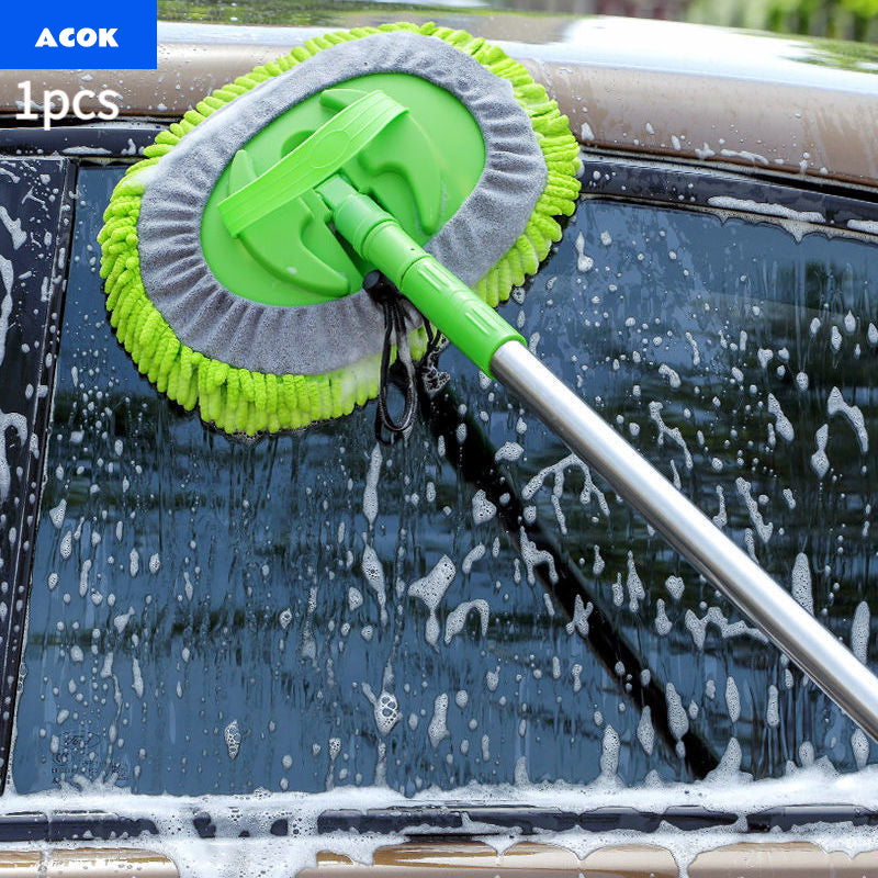 A Car Cleaning Kit Featuring a Long-Handled Brush And an Ultra-Fine Fiber Brush, Ideal for Washing Cars, Rvs, And Trucks, Without Battery