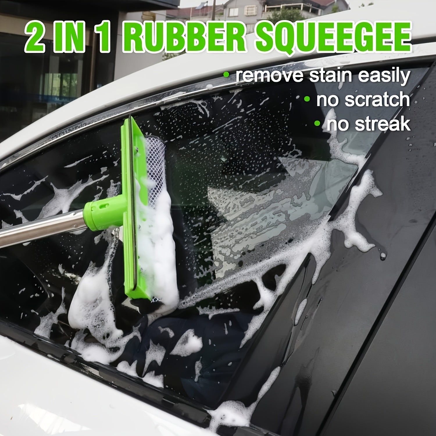 A Car Cleaning Kit with 8 Tools Including a 62-Inch (Approximately 157.5 Cm) Retractable Mop, Sponges, Chenille Microfiber Brushes, Scratch-Resistant Replacement Heads, And Dusters, Suitable for And Trucks, Without Battery