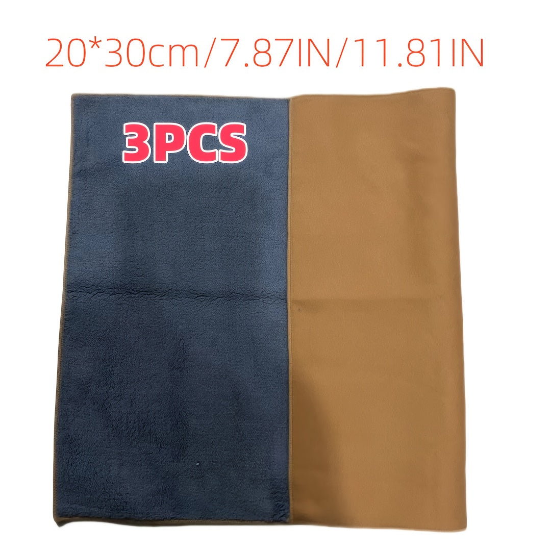 Double-Sided Suede & Coral Velvet Towel - Ultra-Absorbent, Lint-Free, Reusable for Paint, Glass & Mirrors (12x12\