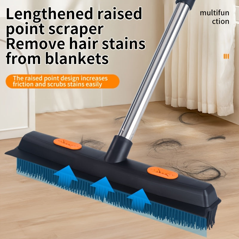 Rubber Broom Carpet Rake Pet Hair Remover Portable Detail Hair Removal Brush Pet Hair Removal Tool Suitable for Hair Carpet Hardwood Floor Tile Window