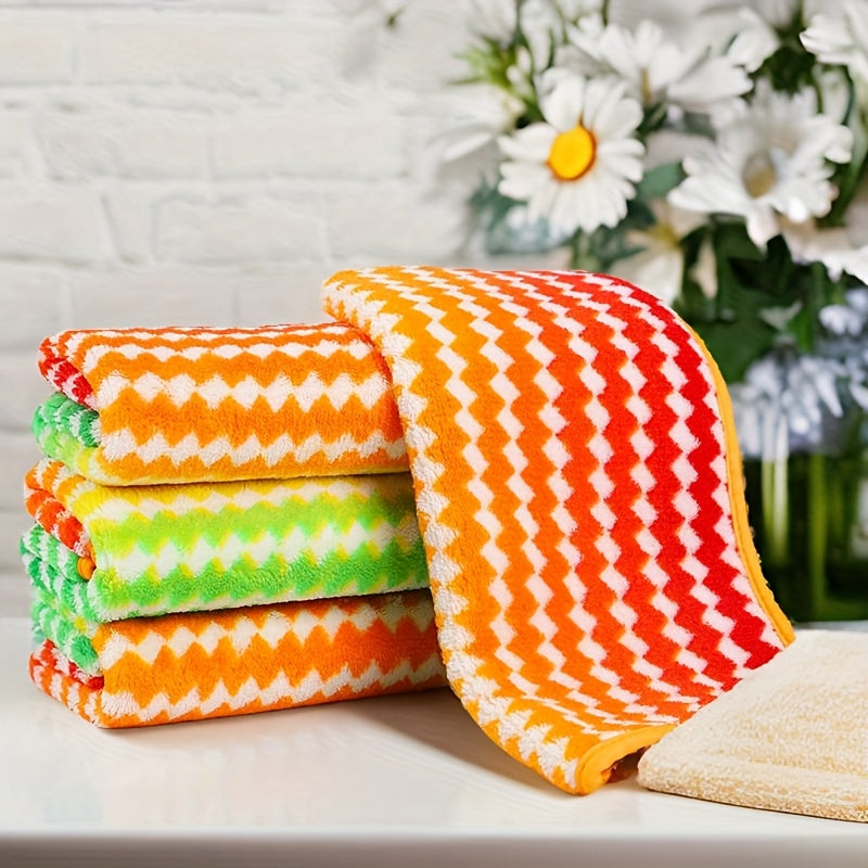 Soft Rainbow Cleaning Cloths, Absorbent Non-Greasy Kitchen Dishcloths, Lint Free, Suitable for Home Cleaning, Ideal for Kitchen, Bathroom, Car, Dish Towels, Kitchen Cleaning, Vibrant Colors, Car Towels, Durable Fabric, Multipurpose Towel