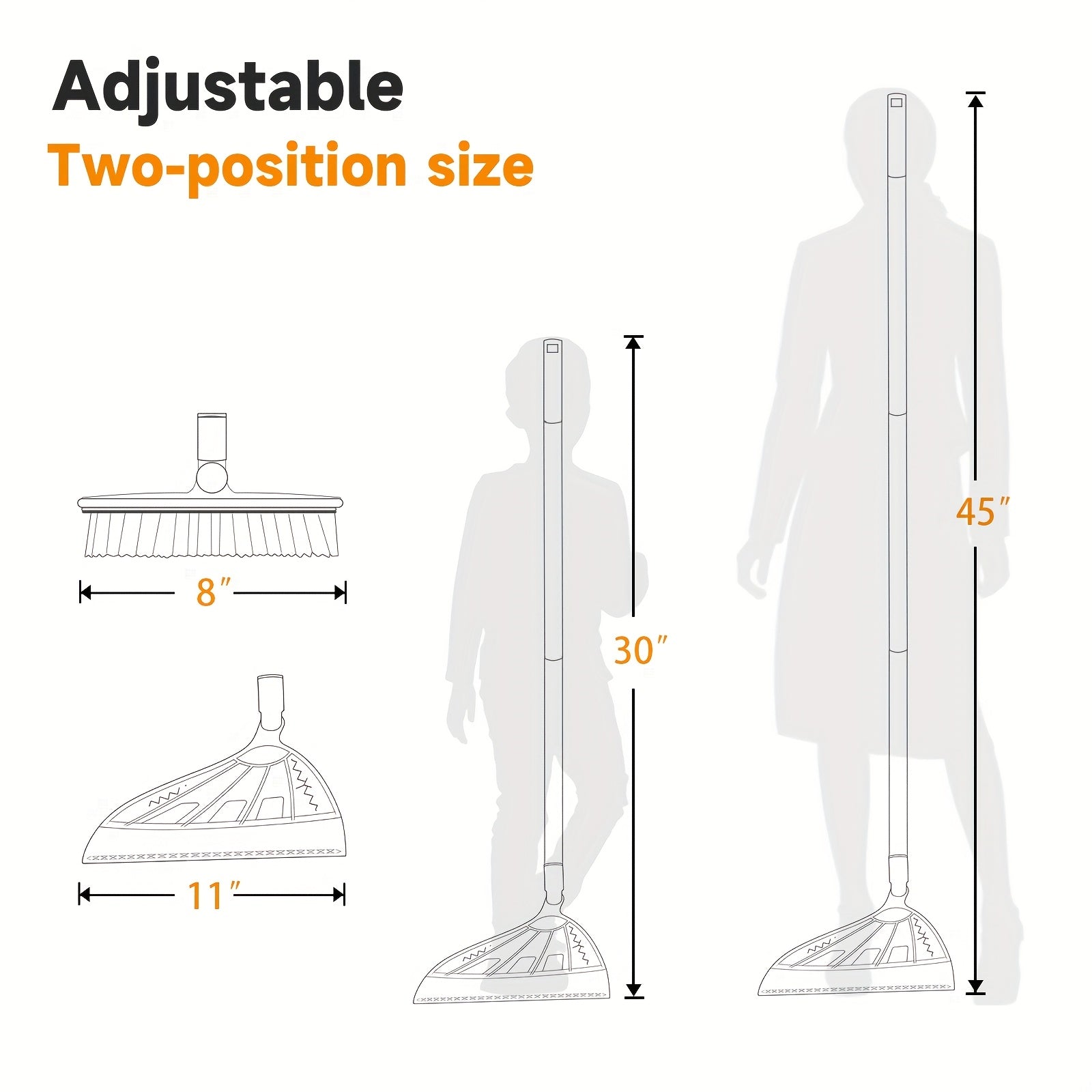 Magic Broom Household Silicone Broom, Magic Air Broom for Floor Cleaning, 48 \